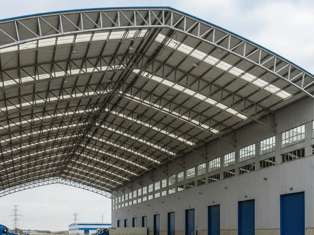 struktur gudang bentang lebar